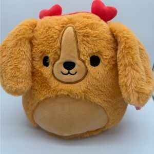 Squishmallows Valentines Fuzz-A-Mallows Finley Caramel Brown Dog 9" Plush Animal